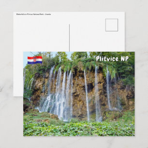 Vattenfall i Plitvice nationalpark - Kroatien Vykort
