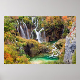 Vattenfall i Plitvice Sjöar Poster