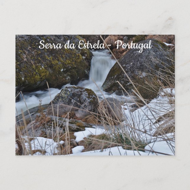 Vattenfall i Serra da Estrela. Portugal Vykort (Framsida)