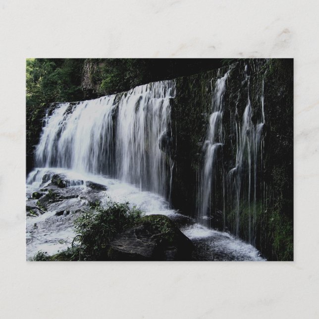 Vattenfall i Sgő isaf Clun-gwyn Vykort (Framsida)