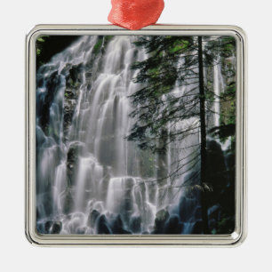 Vattenfall i skog, Oregon Julgransprydnad Metall
