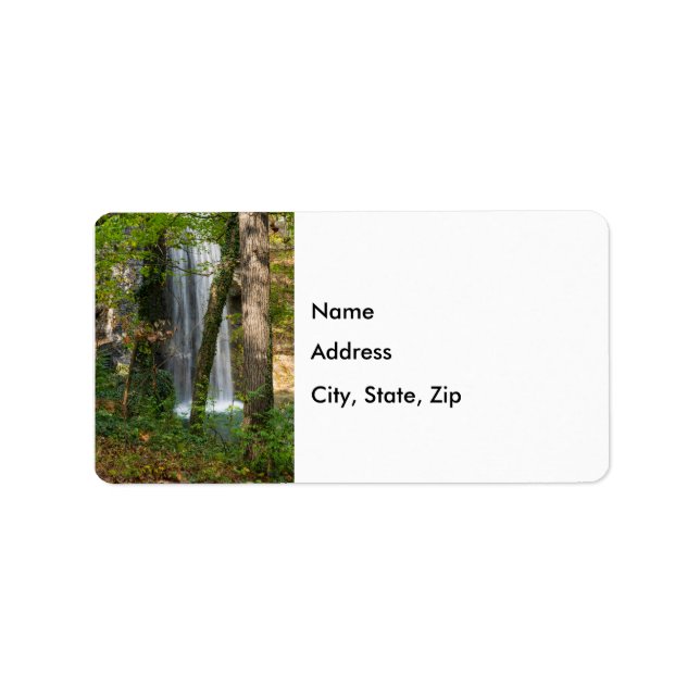 Vattenfall i Skogen Adressetikett (Framsidan)