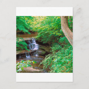 Vattenfall i Sten-nationalparken Illinois Vykort