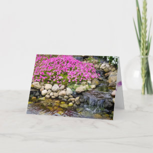 vattenfall i sten-trädgården för sympati kort
