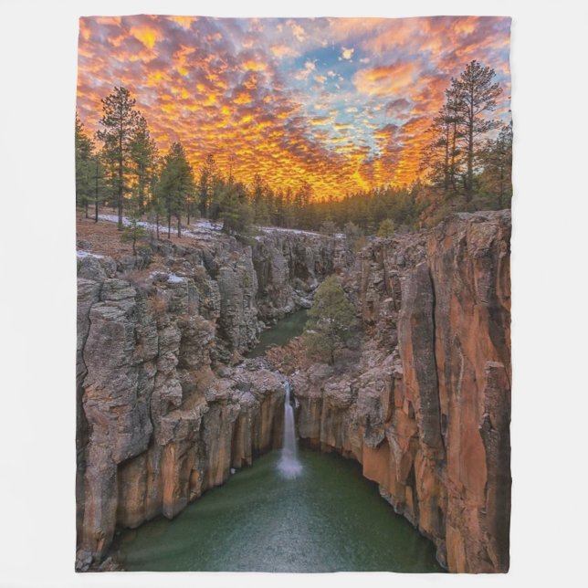 VATTENFALL I SUNSET Fleece Blanket (Framsidan)