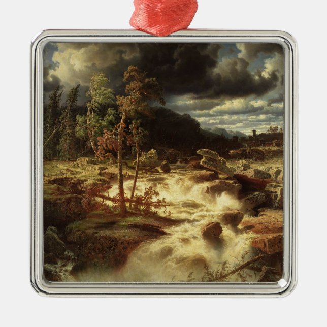 Vattenfall i Sverige (av Marcus Larson) Julgransprydnad Metall (Framsidan)