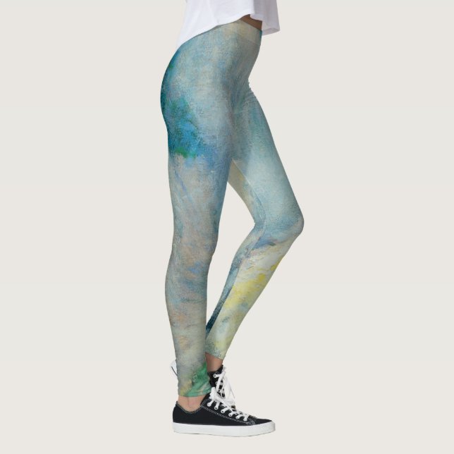 Vattenfall i Yellowstone av Twachtman, Vintage Art Leggings (Höger)