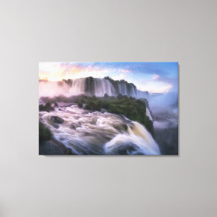 Vattenfall Iguazu Waterfall, Brasilien Canvastryck