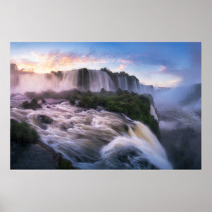 Vattenfall Iguazu Waterfall, Brasilien Poster