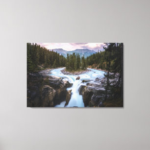 Vattenfall Jasper National Park, Kanada Canvastryck