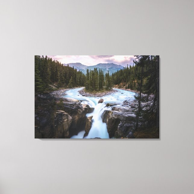 Vattenfall | Jasper National Park, Kanada Canvastryck (Framsida)