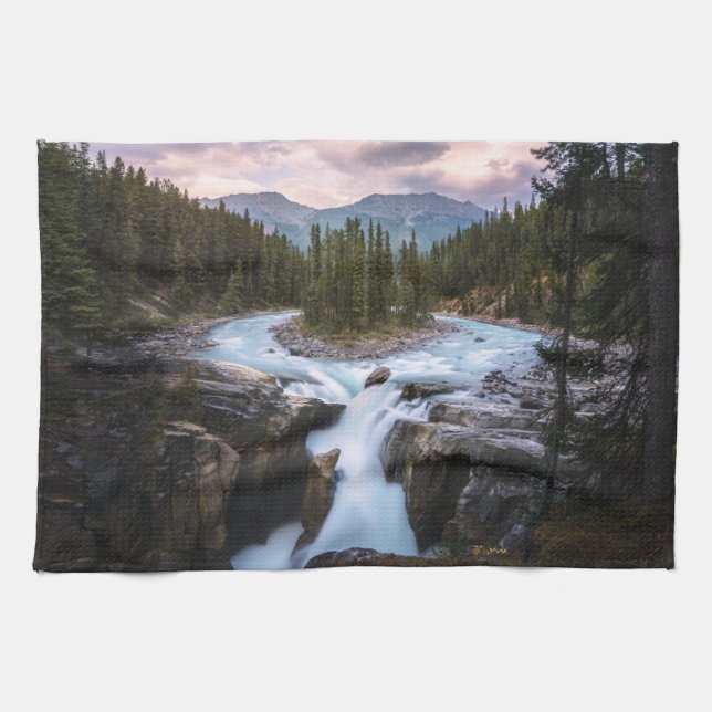 Vattenfall | Jasper National Park, Kanada Kökshandduk (Horisontell)