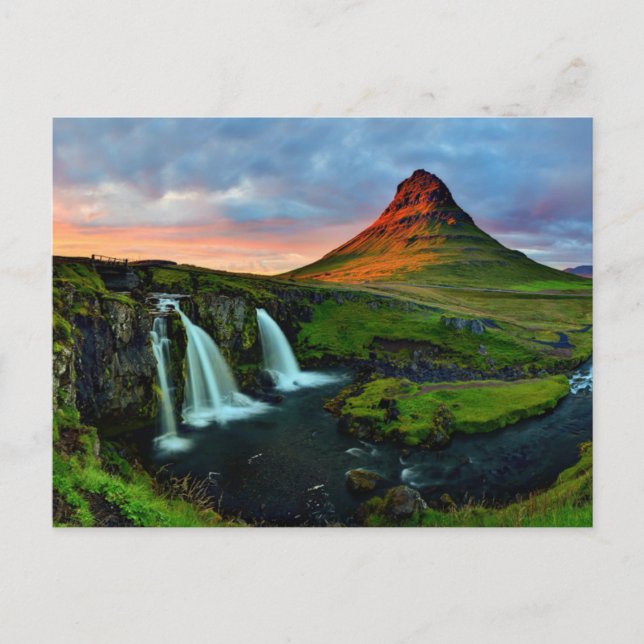 Vattenfall | Kirkjufell, Island Vykort (Framsida)