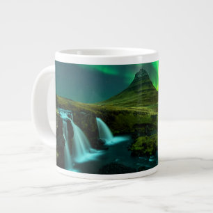Vattenfall Kirkjufellfoss vattenfall, Island Jumbo Mugg