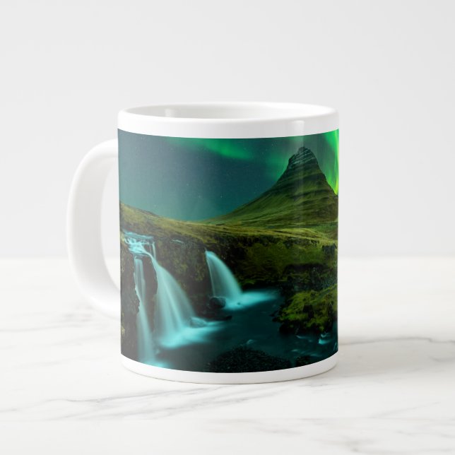 Vattenfall | Kirkjufellfoss vattenfall, Island Jumbo Mugg (Framsida vänster)
