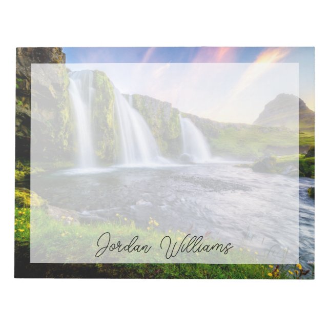 Vattenfall | Kirkjufosfoss, Island Anteckningsblock (Framsida)