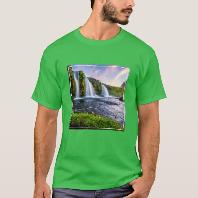 Vattenfall | Kirkjufosfoss, Island T Shirt (Framsida)