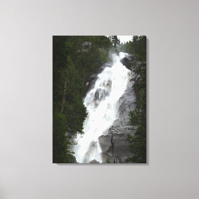 Vattenfall Konsttryck Shannon Falls BC Konst Canva Canvastryck (Framsida)