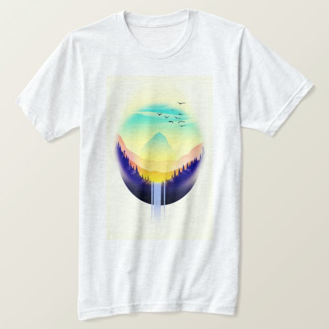 Vattenfall Landskap T Shirt (Design framsida)