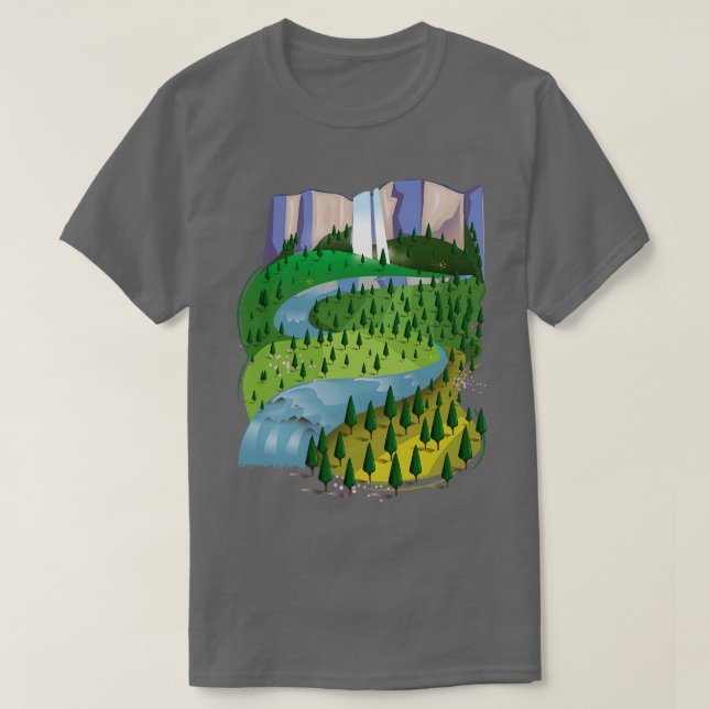 Vattenfall liggande t shirt (Design framsida)