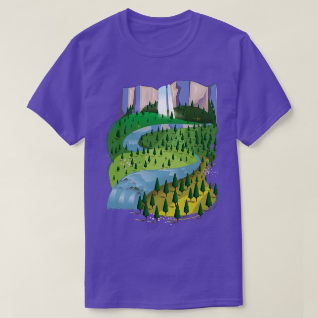 Vattenfall liggande t shirt (Design framsida)