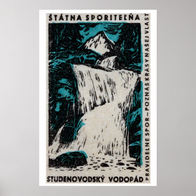 Vattenfall - - Matchbox-utskrift - Estetisk väggko Poster (Framsidan)
