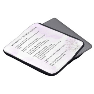 Vattenfall mellan Älskare upplyftande Dikt Poster Laptop Fodral