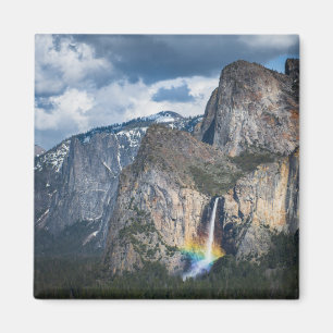 Vattenfall Möhippa Veil Falls Yosemite Californi Magnet