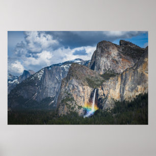 Vattenfall   Möhippa Veil Falls Yosemite Californi Poster