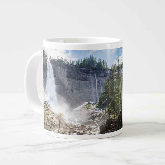 Vattenfall | Nevada Fall, Yosemite, CA Jumbo Mugg (Framsida vänster)