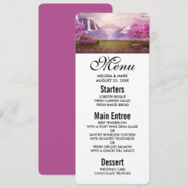 Vattenfall och Cherry Träd vid Sjö Inbjudningar