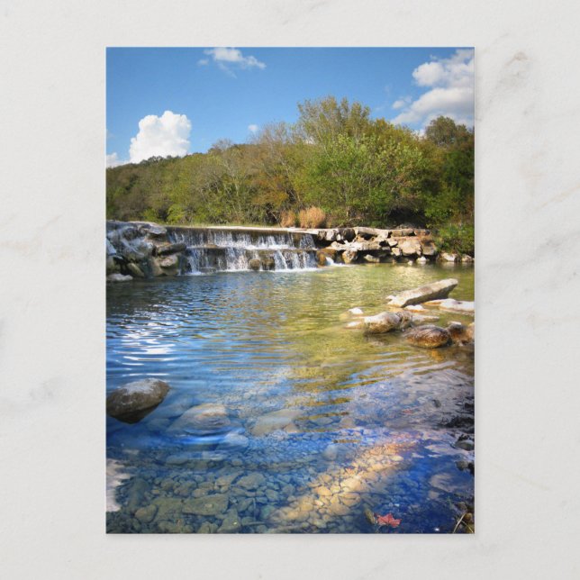 Vattenfall på Barton Bäck i Austin Texas 2 Vykort (Framsida)