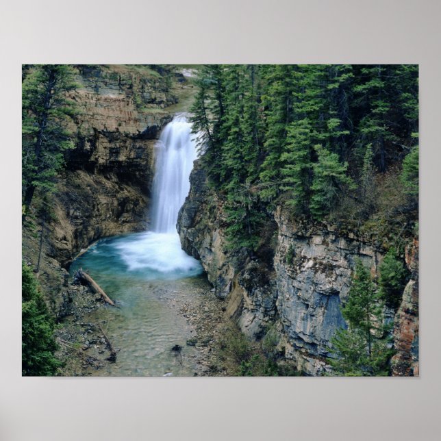 Vattenfall på Falls Bäck i Lewis och Clark Poster (Framsidan)