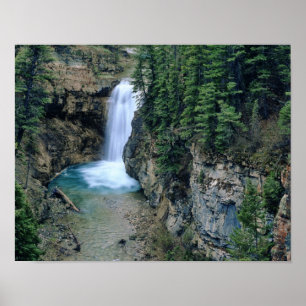 Vattenfall på Falls Bäck i Lewis och Clark Poster