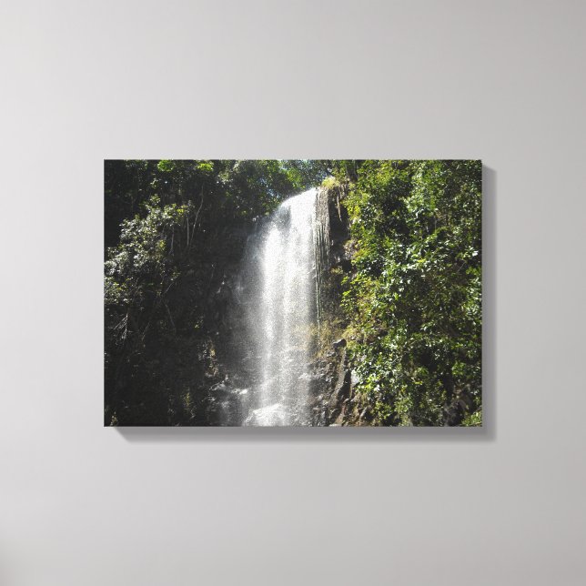 Vattenfall på Kauai, Hawaii Canvastryck (Framsida)