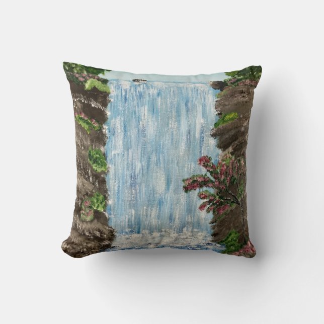 Vattenfall Pillow (blå rygg) Kudde (Framsida)