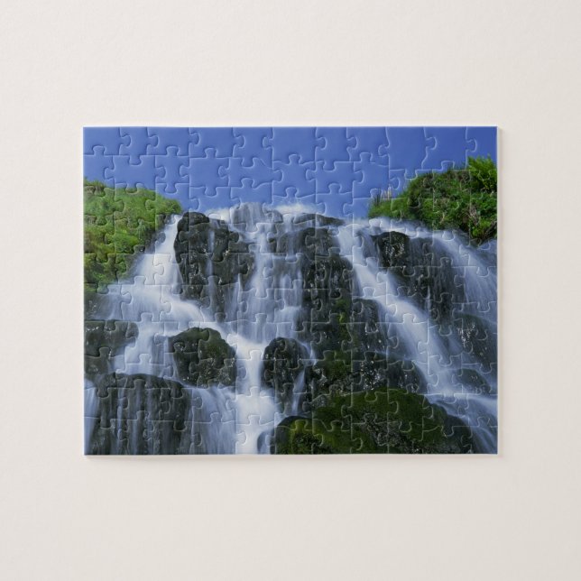 Vattenfall, Portree, Isle of Skye, Highlands, Pussel (Horisontell)