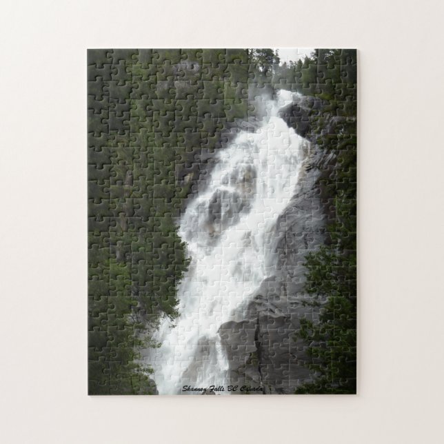 Vattenfall Puzzle Shannon Falls BC Nature Puzzle Pussel (Vertikal)