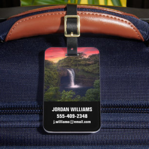 Vattenfall Rainbow Falls, Hilo, Hawaii Bagagebricka