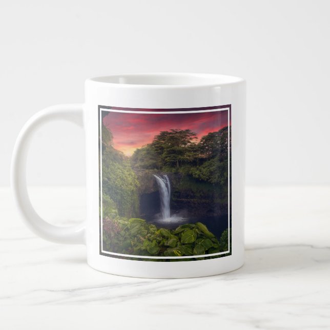 Vattenfall | Rainbow Falls, Hilo, Hawaii Jumbo Mugg (Vänster)