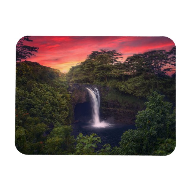 Vattenfall | Rainbow Falls, Hilo, Hawaii Magnet (Horisontell)