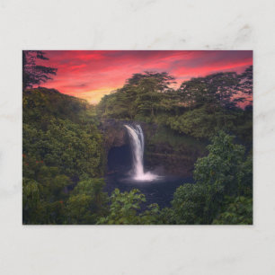 Vattenfall Rainbow Falls, Hilo, Hawaii Vykort