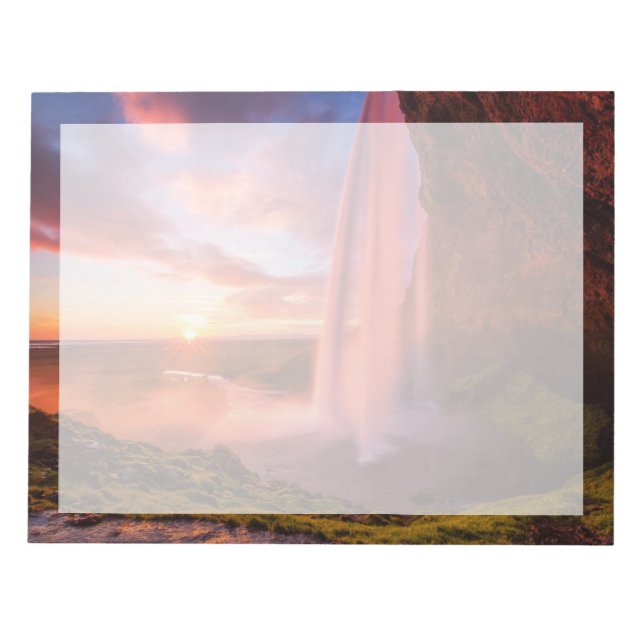 Vattenfall | Seljalandsfoss Waterfall Anteckningsblock (Framsida)