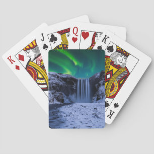Vattenfall Skógafoss Waterfall Casinokort