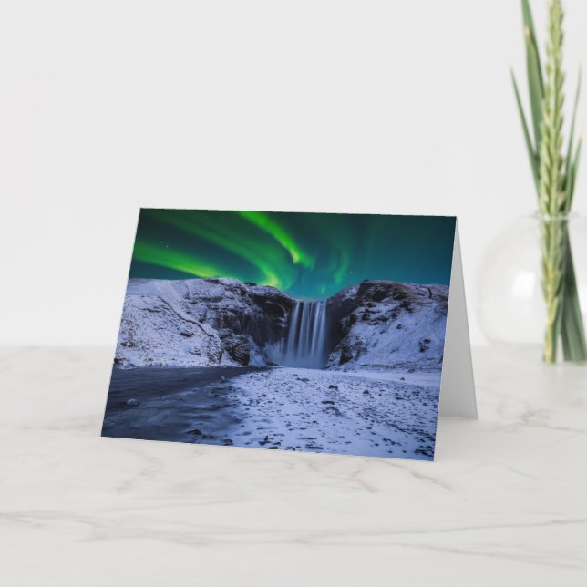 Vattenfall | Skógafoss Waterfall Kort (Framsida)