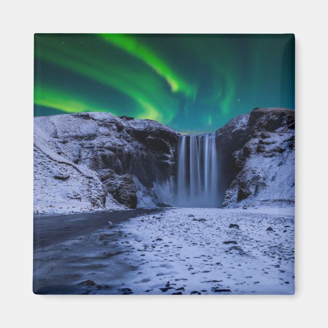 Vattenfall | Skógafoss Waterfall Magnet (Framsidan)