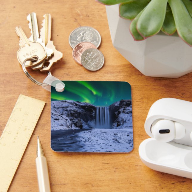 Vattenfall | Skógafoss Waterfall Nyckelring (Skrivbord)