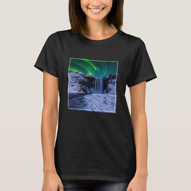 Vattenfall | Skógafoss Waterfall T Shirt (Framsida)