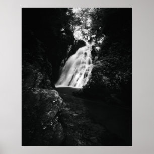 Vattenfall Šum i svartvitt Poster