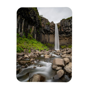 Vattenfall Svartifoss Waterfall, södra Islandet Magnet
